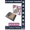 Eğitici Aile Ev Arkadaş Kamp Piknik Zeka Strateji Beceri Geliştirici ALTI AÇIK KUTULU SATRANÇ