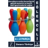 Eğitici Motor Beceri Koordinasyon Geliştirici Keyifli Vakit 6+2 Parça Çocuk Eğlenceli BOWLİNG SETİ