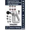 Ergonomik Kol Bacak Sırt Bel Yüksek Titreşim 12 Hız Kademeli Spor Fitness Kas 8 Başlıklı Masaj Aleti