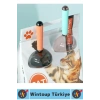 Ergonomik Tutuş Dayanıklı Plastik Hijyenik Klipsli Ölçekli Şeffaf Kedi Köpek Mama Küreği 180 ML