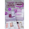 G21 Plus 4 Strap+Kolye+Bileklik+Küpe Hediyeli Akıllı Saat Woman Watch Gift Box