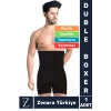 Gündelik Kaymaz Göbek Kalça Toparlayan Sıkılaştıran Bel Düzleştiren İncelten Erkek Duble Boxer Korse