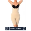 Günlük Vücut Şekillendiren Beden İncelten Toparlayan İhtiyaç Deliği Fermuarlı Ağraflı Tam Boy Korse