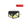 Hareket Sensörlü Bahçe Lambası 114 Led 3 Mod