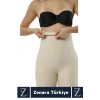İz İç Göstermez Kaymaz Beden İncelten Sıkılaştıran Toparlayan LAZER KESİM Yüksek Bel Paçalı Korse
