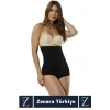 İz İç Göstermez Kaymaz Beden İncelten Sıkılaştıran Toparlayan LAZER KESİM Yüksek Bel Slip Korse