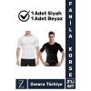 Jinekomasti Dik Duruş Göğüs Göbek Toparlayan Sıkılaştıran Ultra Esnek Erkek Fanila Korse 2Li SET