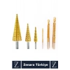 Kablolu Şarjlı Matkap Uyumlu Isı Aşınma Dayanıklı Ahşap Metal Plastik 6lı Kademeli Matkap Ucu Seti