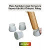 Kayma Çizilme Gürültü Önleyici Mobilya Masa Sandalye Zemin Koruyucu Silikon Pabuç Ayak Kılıfı 60Adet