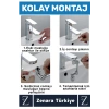 Kolay Montaj Metal Görünümlü 1080 Derece Dönebilen Çift Modlu Su Akışı Akrobat Musluk Ucu Başlığı