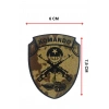 Komando Yazılı Kabartmalı Plastik Cırtlı Arma Patch