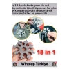 Kompakt Çok Şık Kolye Anahtarlık Tornivada 18in1 Çok Fonksiyonlu Dekoratif Kartanesi Tornavida Seti
