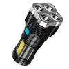LS - 03 Dört Ledli El Feneri - Siyah
