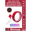 #Bant Şeffaf Güçlü Montaj Yapışkanlı Dayanıklı Çift Taraflı Akrilik Silikonize Bant 18 Mm x 2 Metre