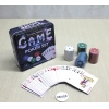 Metal Kutulu 80 Chip Ve 1 Adet İskambil  Kağit Setine Sahip Poker Oyunu Alk3534