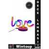 Neon Işıklı Love Yazılı Masa Gece Lambası PİL+USB