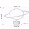 Neon Işıklı Satürn Lamba Pil+Usb MZ-N15