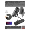 Özel Üretim Taşıma Askılı Çift Taraflı Kaymaz Su Geçirmez Pilates Kamp Fitness Yoga Matı Gri 10 Mm