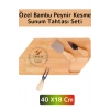 Özel Üretim Yüksek Kaliteli Çevre Dostu Bambu Şık Peynir Kesme Dilimleme Sunum Tahtası Seti