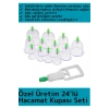 Özel Üretim Yüksek Kaliteli Selülit Çatlak Giderici Vakumlu 24lü Hacamat Kupası Seti