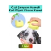 Özel Yumuşak Cilde Zararsız Masaj Etkili Şampuan Hazneli Evcil Hayvan Kedi Köpek Banyo Yıkama Kesesi