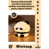 #GeceLambası Bebek Çocuk Odası Led Estetik Panda Şekilli Renk Değiştirebilen Dokunmatik Gece Lambası