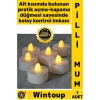 #Mum Dekoratif Led Işıklı Romantik Ambians Masa Süs Plastik Mini Saat Pili Uyumlu Pilli Tealight Mum