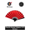 Plastik Kumaş Yelpaze 12li Kırmızı