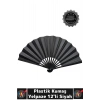 Plastik Kumaş Yelpaze 12li Siyah