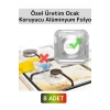 Premium Dayanıklı Uzun Ömürlü Kolay Temizlenebilir Ocak Yağ Kir Önleyici Kare Alüminyum Folyo 8 Adet