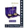 Premium Dekoratif Koleksiyon Erkek Arkadaş Sevgililer Günü Hediye Çok Şık Kutulu PİRİNÇ TERAZİ 20 Gr