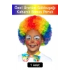 Premium Eğlenceli Etkinlik Kostüm Cadılar Bayramı Kabarık Bonus Afro Kıvırcık Unisex Parti Peruğu