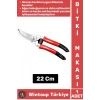 Premium Ergonomik Keskin Yaylı Ağaç Bitki Çiçek Bağ Budama Makası 22 Cm