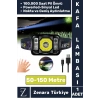 Premium Kamp Avcı Balıkçı Deprem 50-150 Metre Mesafeli Sinyal LED Şarjlı Powerled KAFA LAMBASI