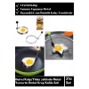 Premium Seri Yıldız Daire Kalp Şekil Dayanıklı Metal Yumurta Omlet Krep Pişirme Seti 3lü