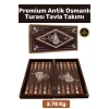 Premium Seri Yüksek Kaliteli Çizilmez Yıpranmaz Mıknatıslı Kapama Antik Osmanlı Turası Tavla Takımı