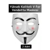 Premium Yüksek Kaliteli Eğlenceli Parti Kostüm Cadılar Bayramı Fawkes V For Vendetta Maskesi 2 Adet