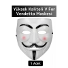 Premium Yüksek Kaliteli Eğlenceli Parti Kostüm Cadılar Bayramı Fawkes V For Vendetta Maskesi 1 Adet