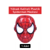 Premium Yüksek Kaliteli Plastik Eğlenceli Spiderman Figür Unisex Örümcek Adam Maskesi 1 Adet