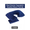 Premium Yüksek Kaliteli Portable Şişirilebilir Taşınabilir Yolcu Seyahat Ense Boyun Yastığı 2 Adet