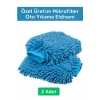 Premium Yumuşak Esnek Mikrofiber Oto Araç İç Dış Elektronik Otomobil Yıkama Temizleme Eldiveni 2Adet