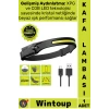 #Lamba Güçlü XPG 5 Aydınlatma Modlu COB LED Sensörlü USB Şarj Edilebilir Dahili Pilli Kafa Lambası