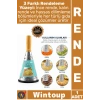 #Rende Mutfak Sebze Ahşap Bambu Saplı Silikon Taban 3 Bölümlü Paslanmaz Çelik Şık Huni Model Rende