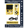Taşınabilir USB Şarjlı Çift Oyunculu Mario Street Fighter Nostalji Retro 400 Oyunlu Mini El Atarisi