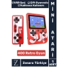 Taşınabilir USB Şarjlı Çift Oyunculu Mario Street Fighter Nostalji Retro 400 Oyunlu Mini El Atarisi