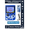 Taşınabilir USB Şarjlı Çift Oyunculu Mario Street Fighter Nostalji Retro 400 Oyunlu Mini El Atarisi