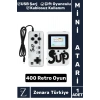 Taşınabilir USB Şarjlı Çift Oyunculu Mario Street Fighter Nostalji Retro 400 Oyunlu Mini Atari