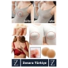 Yüksek Kaliteli Kadın İç Giyim Göğüs Ucu Meme Kapatan Gizleyen %100 Silikon Ten Nipple Ped 1 Çift
