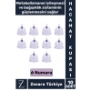 Yüksek Kaliteli Metabolizma Etkili Vakumlu Hacamat Kupası 6 NUMARA 10 ADET