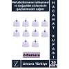 Yüksek Kaliteli Metabolizma Etkili Vakumlu Hacamat Kupası 6 NUMARA 20 ADET